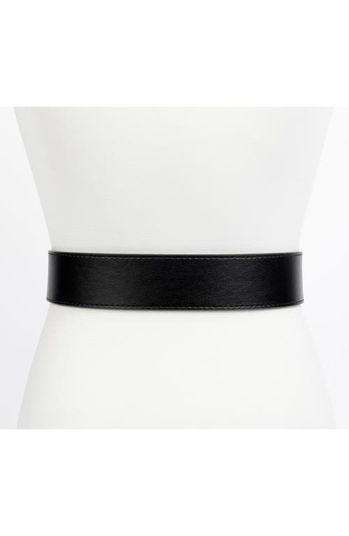 Michael Michael Kors Leather Belt In Chocolate