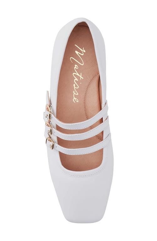Matisse Nova Strappy Ballet Flat In White