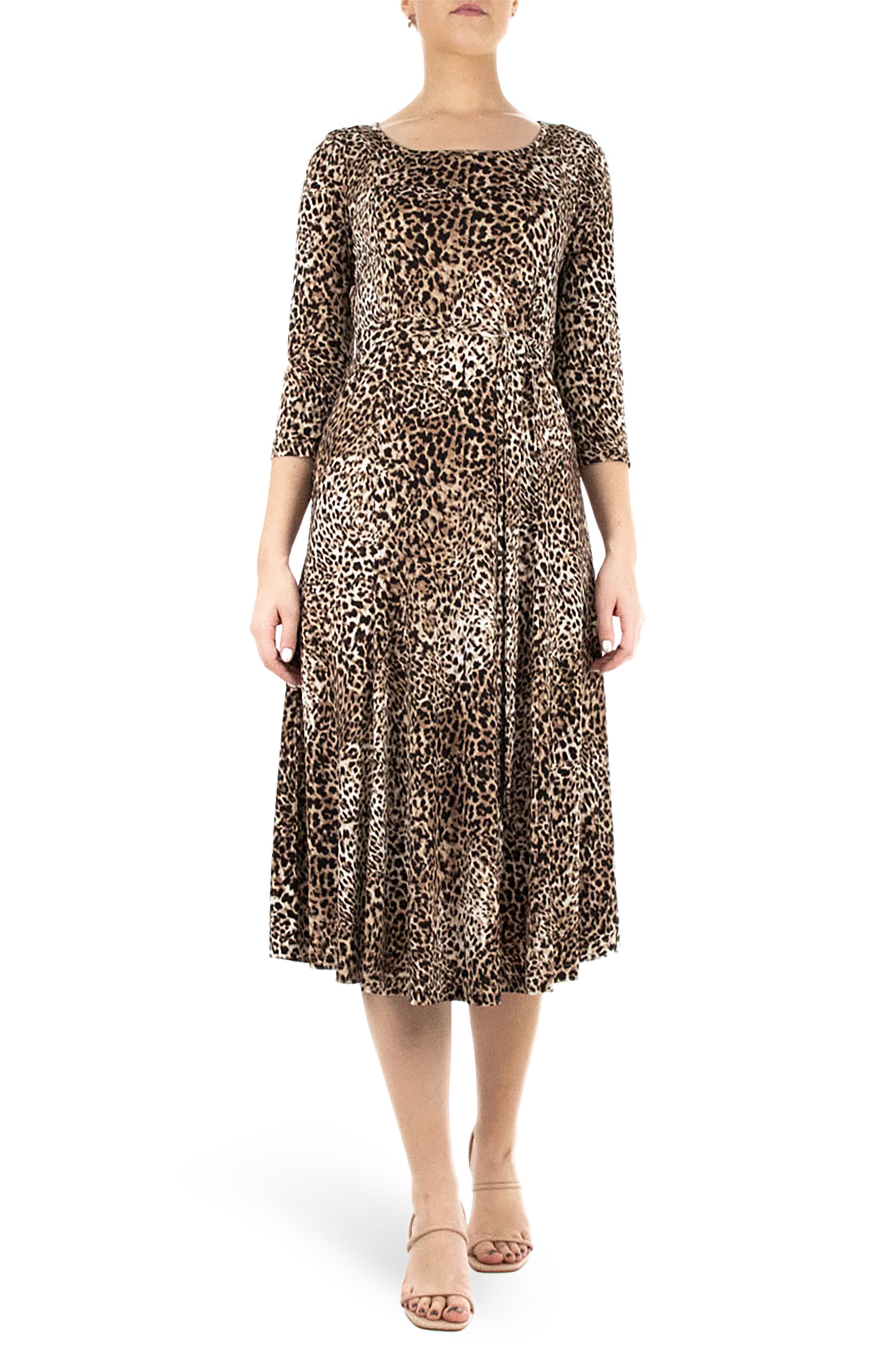 women's nina leonard print midi dress