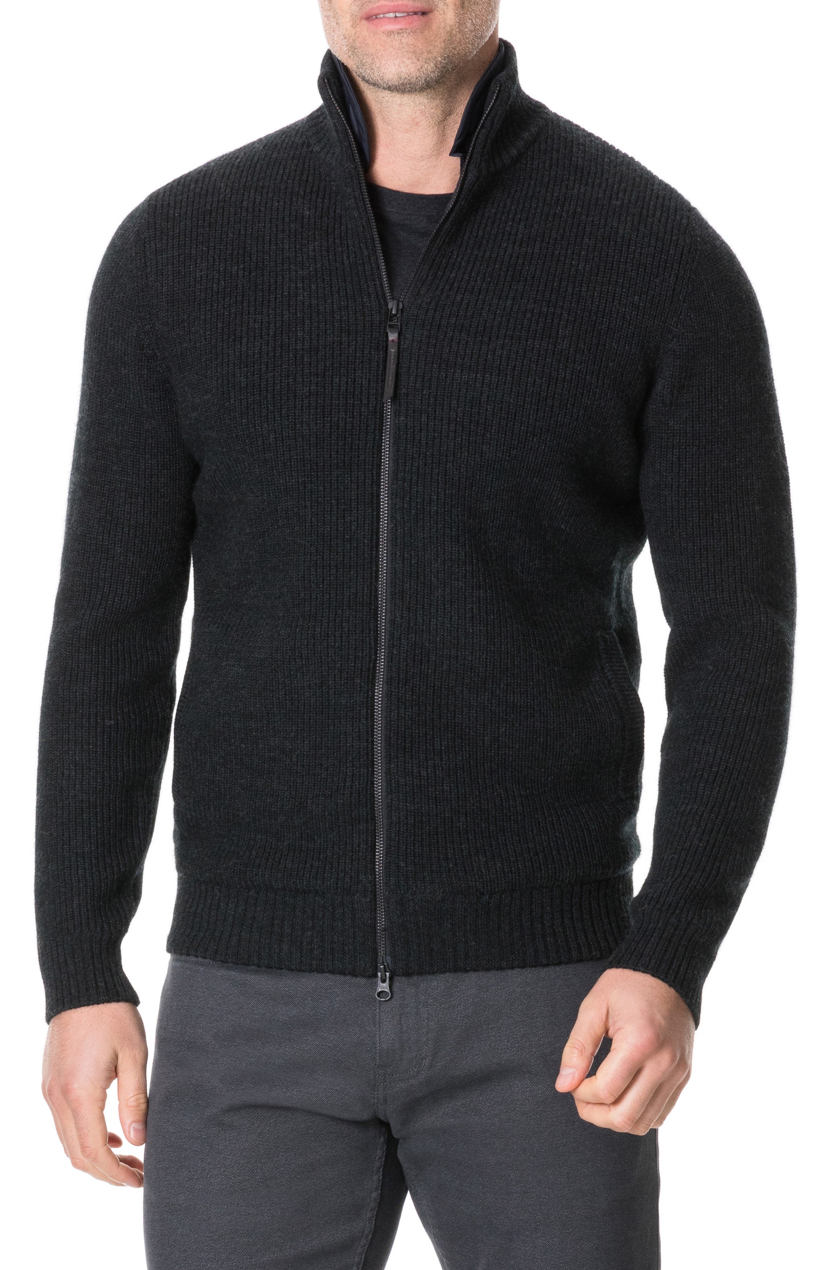 zip wool sweater