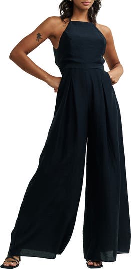 Nobody's Child Tess Halter Neck Wide Leg Jumpsuit | Nordstrom