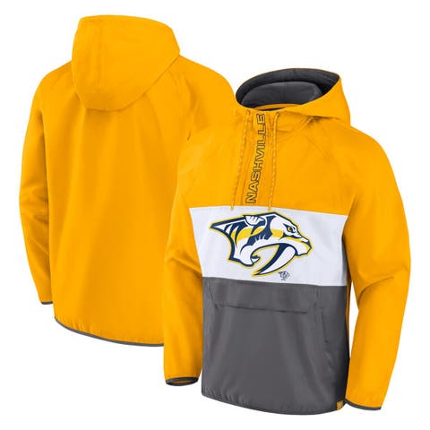 Men's Fanatics Branded Blue St. Louis Blues Flagrant Foul Anorak Raglan Half-Zip Hoodie Jacket