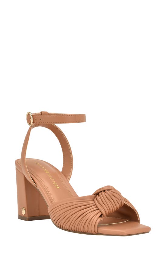 Tommy Hilfiger Sarifina Knotted Strap Sandal In Brown