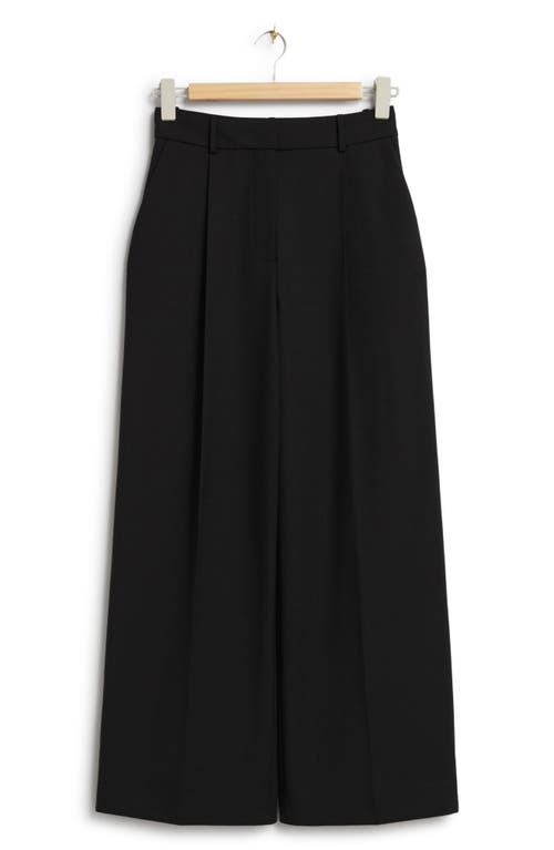 & Other Stories High Waist Wide Leg Trousers Black at Nordstrom,