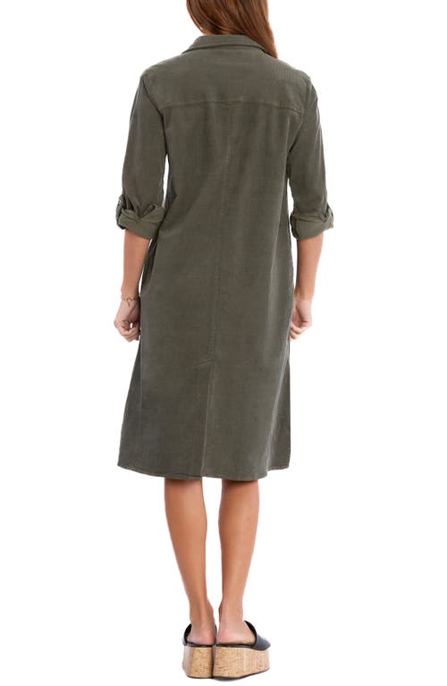 WASH LAB DENIM WASH LAB DENIM CHILL OUT HIGH-LOW CORDUROY SHIRTDRESS