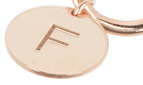 Meshmerise Love Knot Initial Bracelet In Rose-f