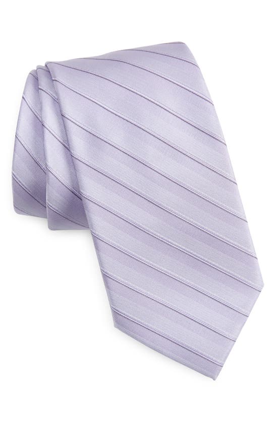 Calvin Klein Tatum Stripe Tie In Purple