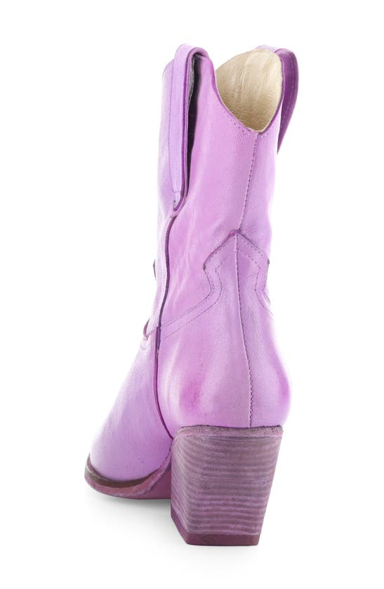 Shop Fly London Wofy Pointed Toe Western Boot In Violet Velvet