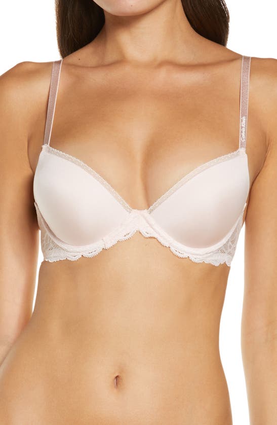 Calvin Klein Convertible Underwire Demi Bra In Tjq Barely Pink