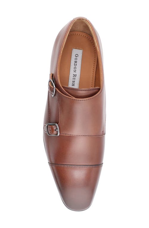 Gordon Rush Brayden Double Monk Strap Shoe In Brandy