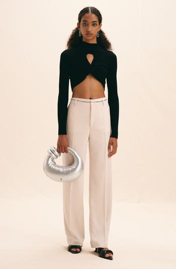 Jw Pei Abacus Silver Leather Inner Pockets Zip Around Top Handle Bag -  Organic Olivia