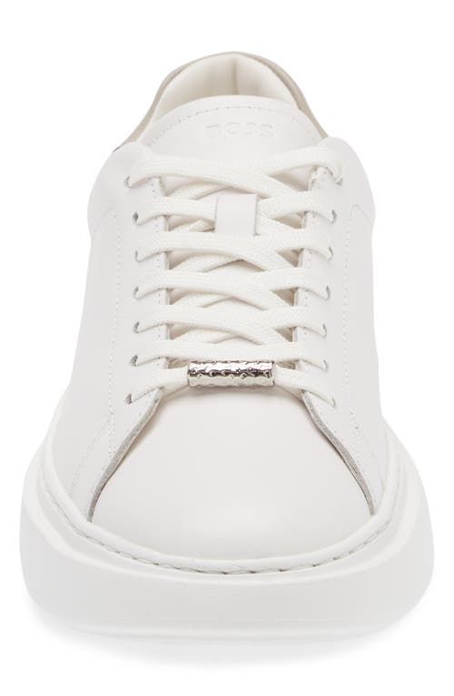 Shop Hugo Boss Boss Amber Sneaker In Open White