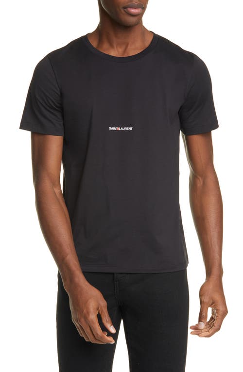 Saint Laurent Gauche Logo T-Shirt in Black