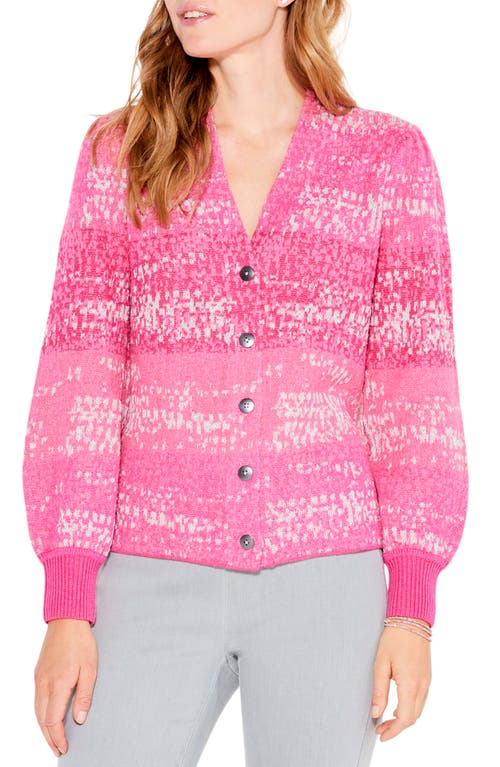 NIC+ZOE Confetti Cotton Blend Cardigan in Pink Multi