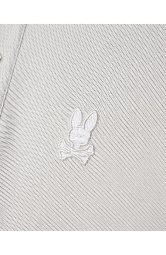 Shop Psycho Bunny Houston Cotton Piqué Polo In Pearl