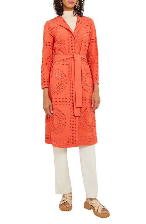 Misook Eyelet Embroidery Topper Jacket Spice at Nordstrom,