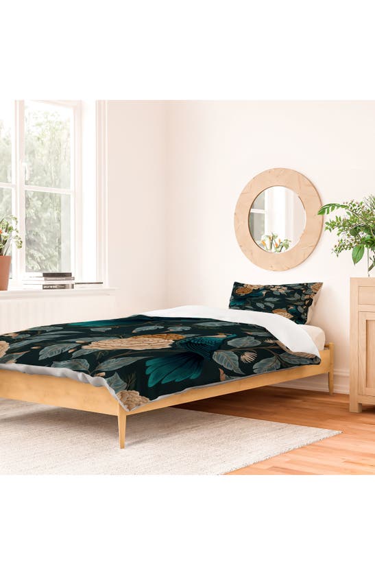 Deny Designs Duvet Cover & Shams Set In Black