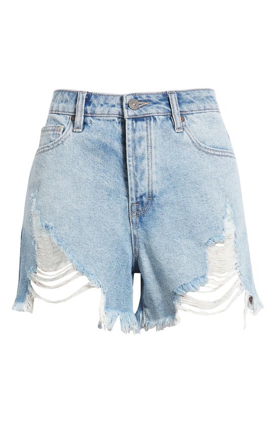 Hidden Jeans Distressed Cutoff Denim Shorts In Light Wash