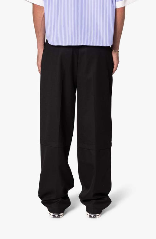 Mnml Hello Preppy Convertible Baggy Pants In Black