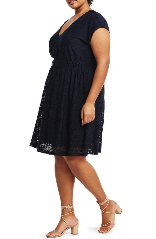 Shop Estelle Cindy Lace Dress In Navy