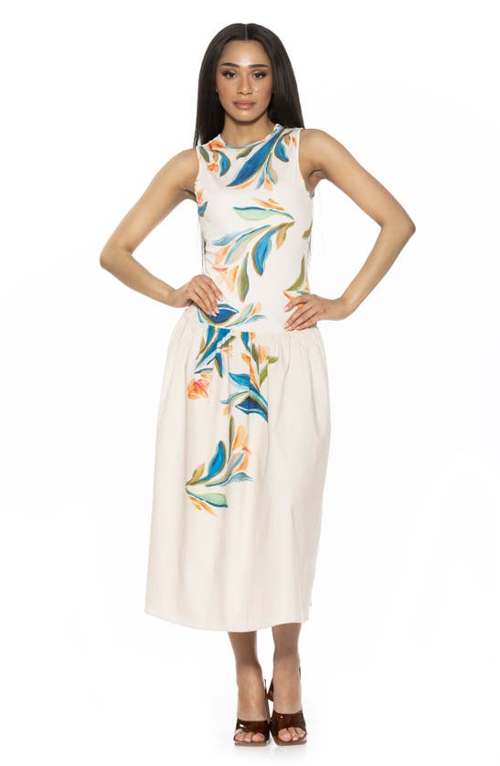 Shop Alexia Admor Lyle Drop Waist Midi Dress In Large Floral