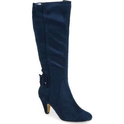 Bella Vita Troy Knee High Buckle Boot, Blue
