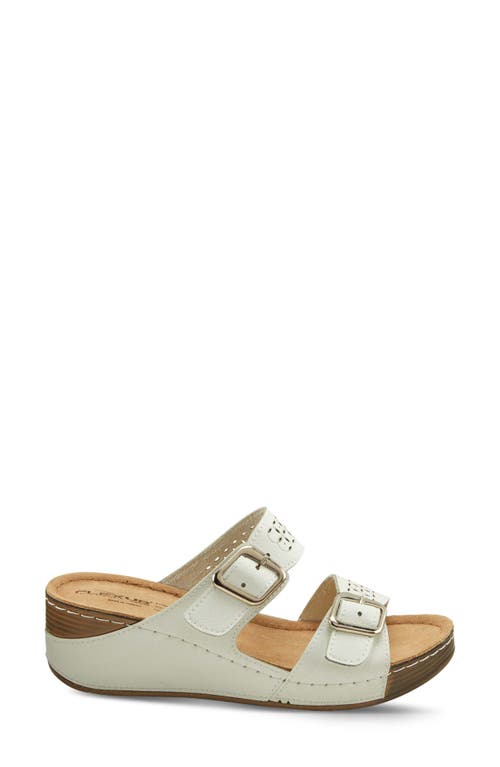 Flexus By Spring Step Thrume Wedge Sandal In White