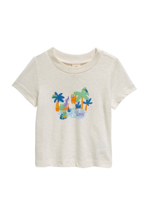 Tucker + Tate Graphic Tee in Ivory Egret Junglescape