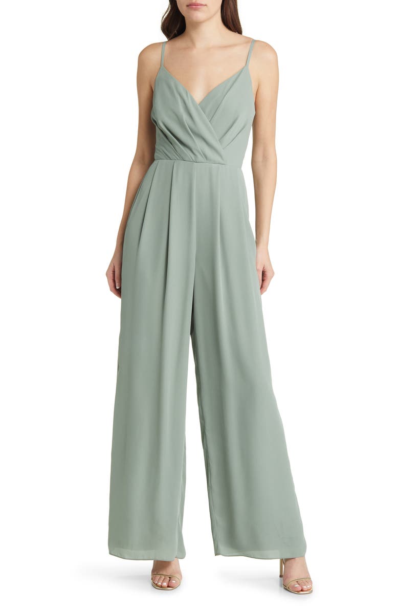 Lulus Call for Me Faux Wrap Jumpsuit | Nordstrom