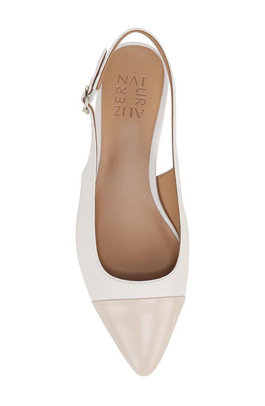 Shop Naturalizer Banks Pointed Toe Slingback Pump In Warm White / Porcelain Leather