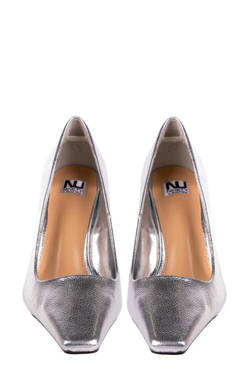 Ninety Union Intense Snake Embossed Pump In Silver