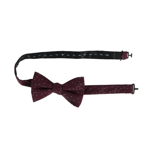 Trafalgar Mystere Metallic Star Light Silk Bow Tie In Red