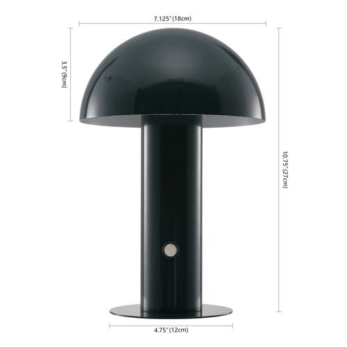Jonathan Y Boletus Led Table Lamp In Forest Green