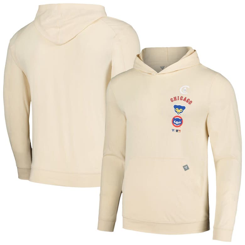 Levelwear Cream Chicago Cubs Base Line Pullover Hoodie