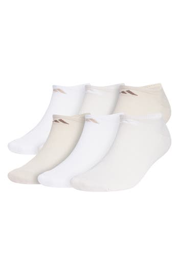Adidas Originals Adidas 3-pack Aeroready Athletic Cushioned Low Cut Socks In White/wonder Beige/beige