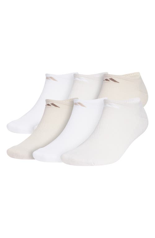 Adidas Originals Adidas 3-pack Aeroready Athletic Cushioned Low Cut Socks In White/wonder Beige/beige