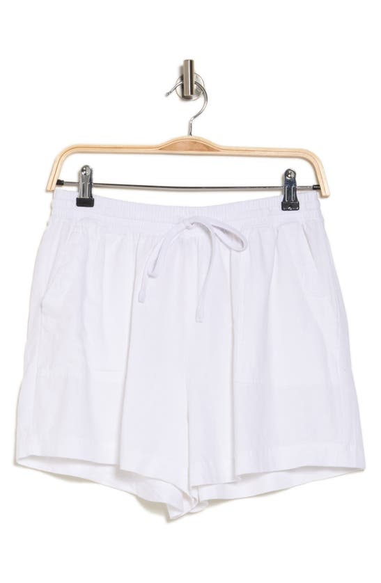 Splendid Marseille Linen Blend Drawstring Shorts In White