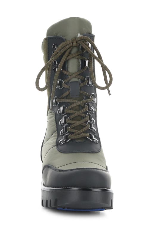 Shop Bos. & Co. Greer Waterproof Winter Boot In Black/olive Bard/piumino