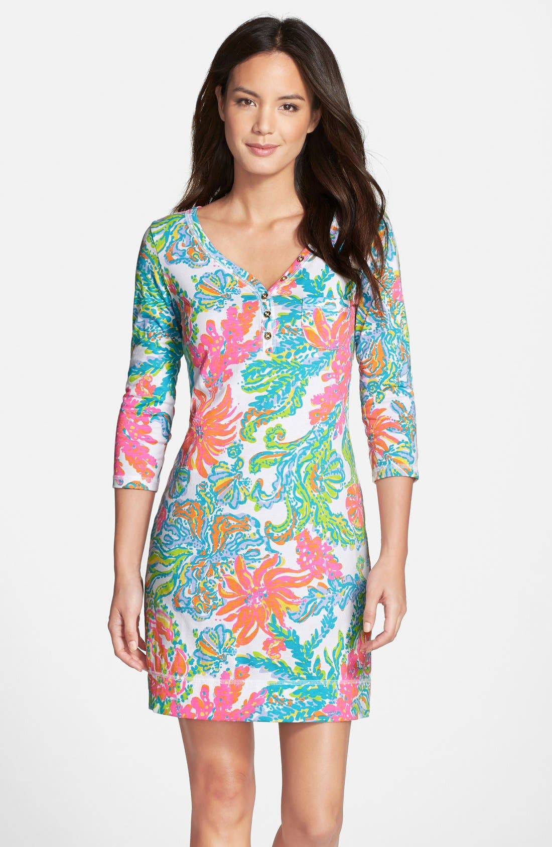 Lilly Pulitzer® 'Palmetto' Print Pima Cotton TShirt Dress Nordstrom