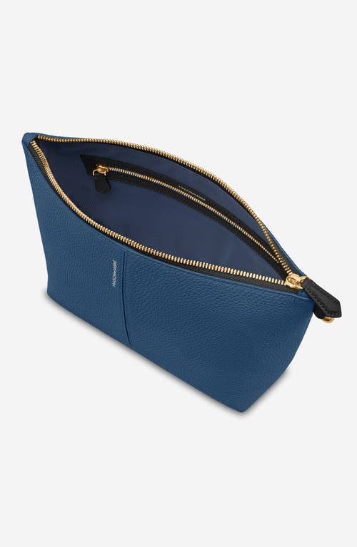 Maison De Sabre Maison De Sabré Small Leather Flaire Pouch In Pacific Caviar