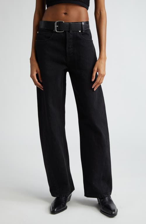 Alexander Wang Belted Balloon Leg Jeans Washed Black at Nordstrom,