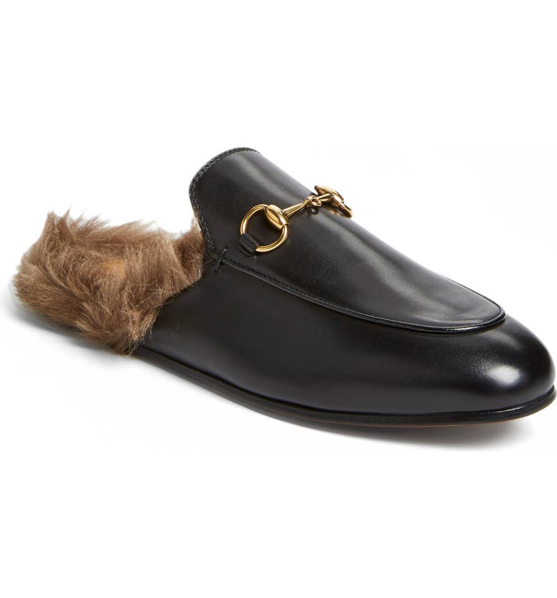 Gucci Princetown Genuine Shearling Loafer Mule | Nordstrom