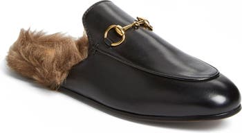 chanel shearling clogs