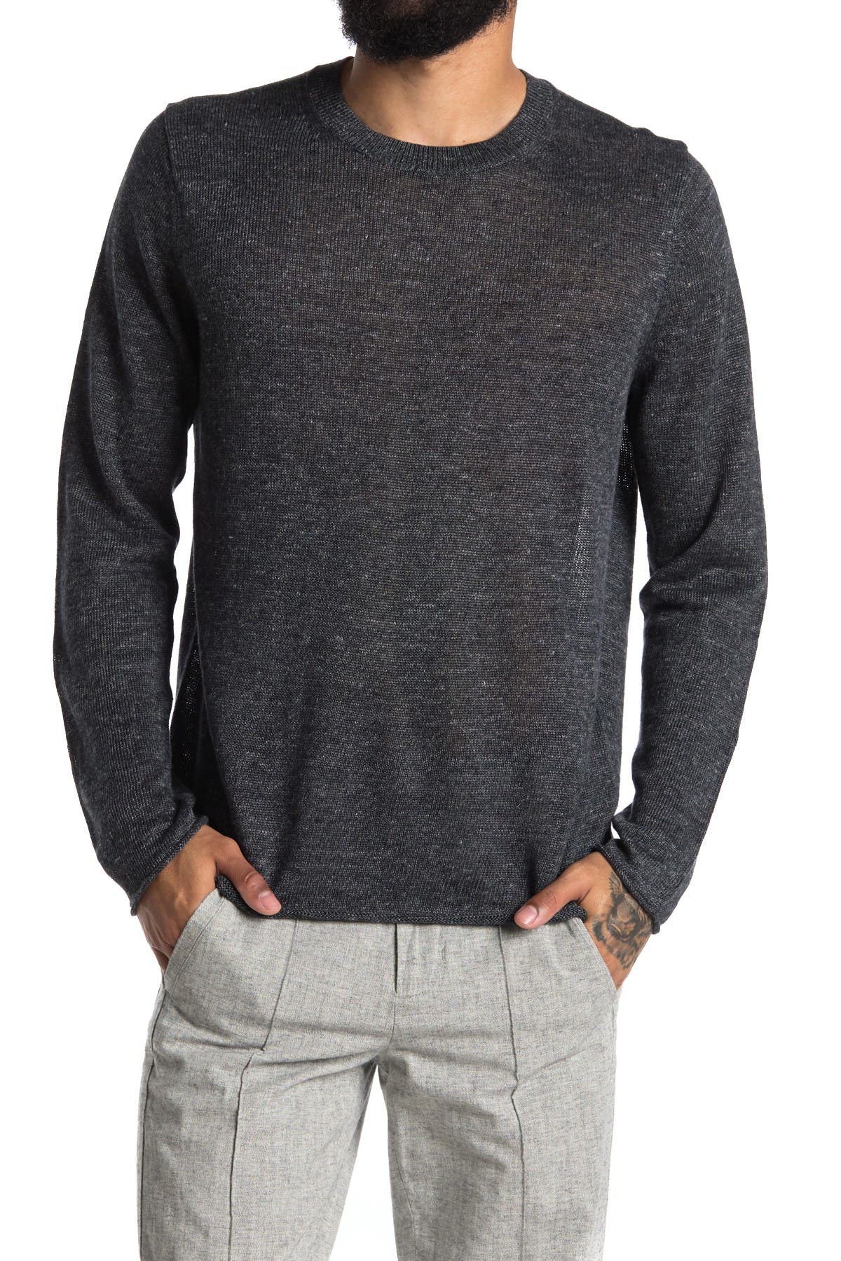 slim crew neck sweater