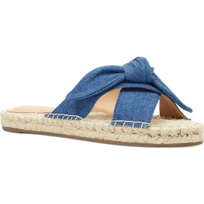 Nine West Brielle Espadrille Slide Sandal- Blue