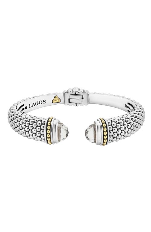 Lagos Caviar Color Cuff In Silver/white Topaz