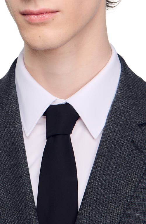 Sandro Wool Suit Jacket In Mocked Grey
