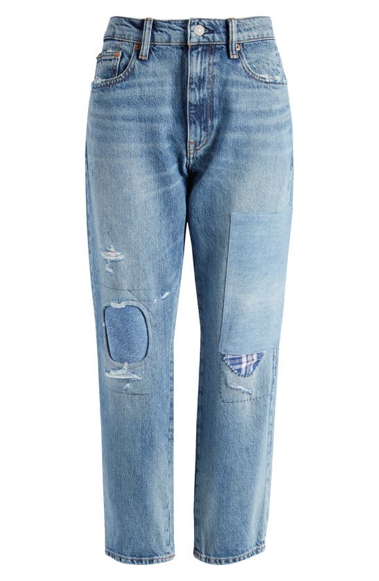 Shop Polo Ralph Lauren Ripped & Repaired Tapered Jeans In Banos Wash
