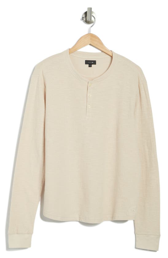 Joe's Double Face Thermal Henley Shirt In Birch