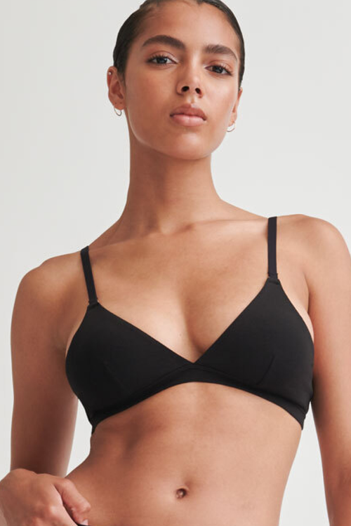 Skin Gelina Triangle Bralette In Black